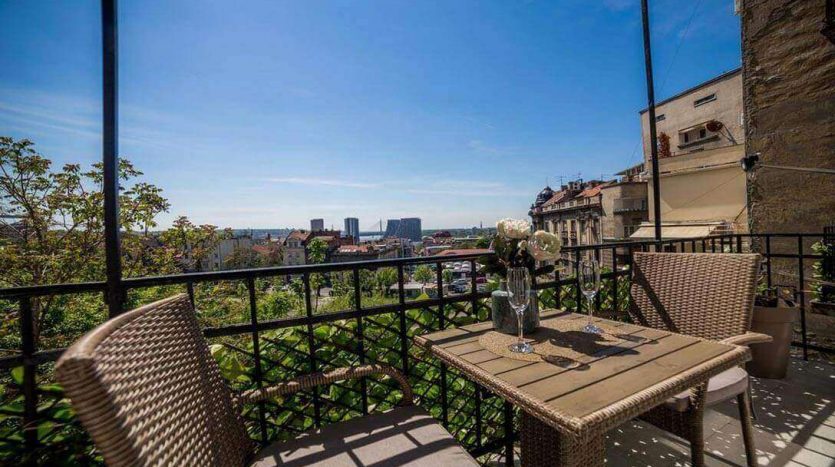 Apartment City Dimond Terazije terrace view