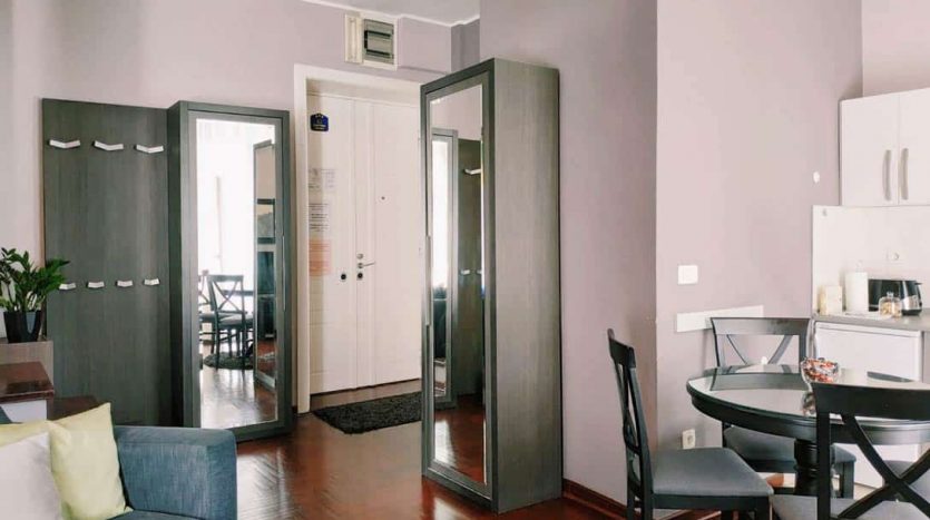 Belgrade city getaway apartment hallway